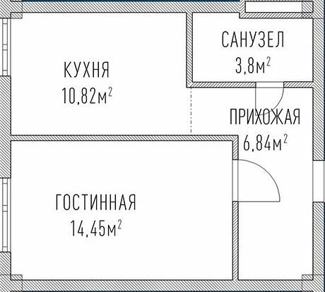 1-кімнатна 35.81 м² в ЖК Лондон Парк від 37 800 грн/м², Київ