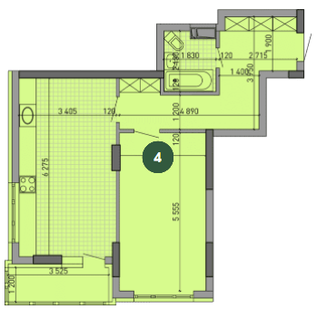 1-кімнатна 58.31 м² в ЖК Паркове місто від 34 350 грн/м², Київ