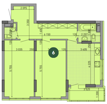 2-кімнатна 72.45 м² в ЖК Паркове місто від 38 200 грн/м², Київ