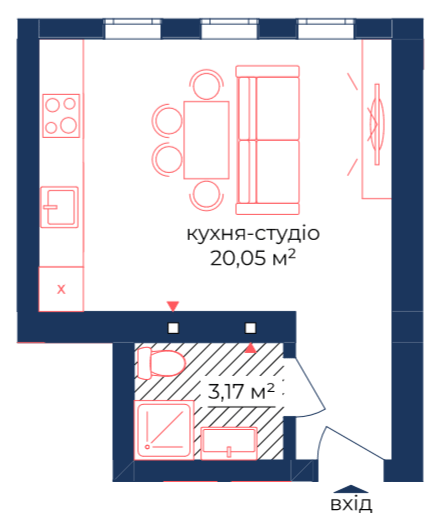 Студия 23.22 м² в КД Liverpool House от 29 100 грн/м², Киев