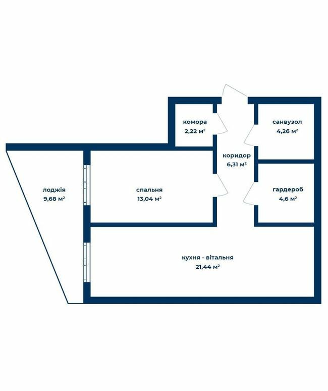 2-комнатная 54.77 м² в КД Liverpool House от 25 650 грн/м², Киев