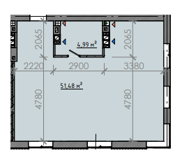 1-кімнатна 56.47 м² в ЖК Osnova від 19 050 грн/м², Запоріжжя