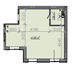 1-кімнатна 45.66 м² в ЖК Osnova від 19 050 грн/м², Запоріжжя