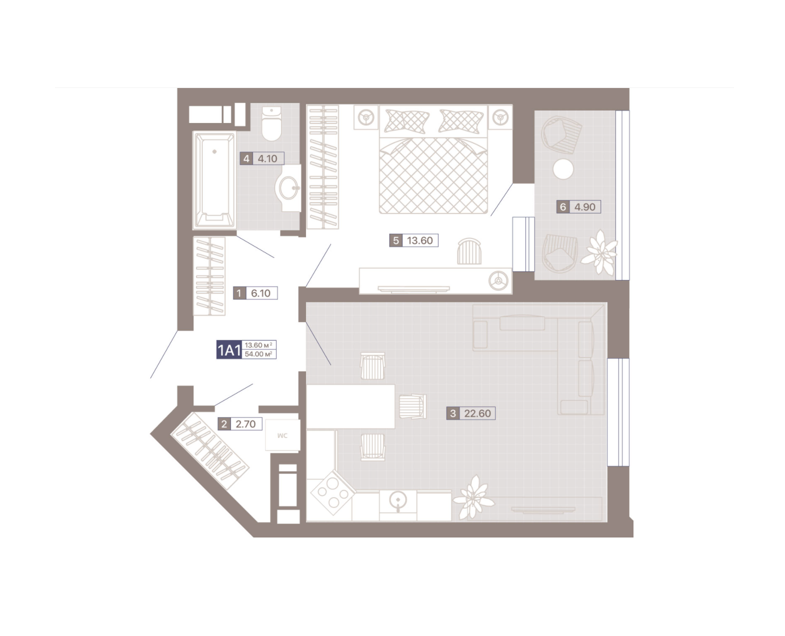 1-комнатная 54 м² в ЖК Лукьяновский каскад от 47 168 грн/м², Киев