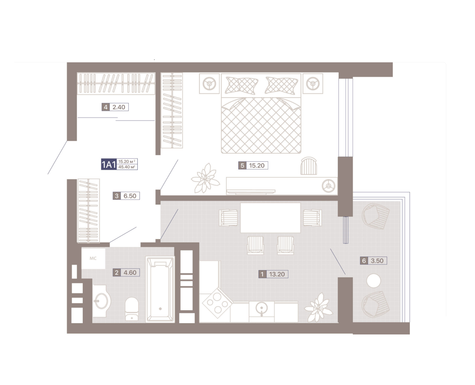 1-кімнатна 45.4 м² в ЖК Лук'янівський каскад від 49 209 грн/м², Київ