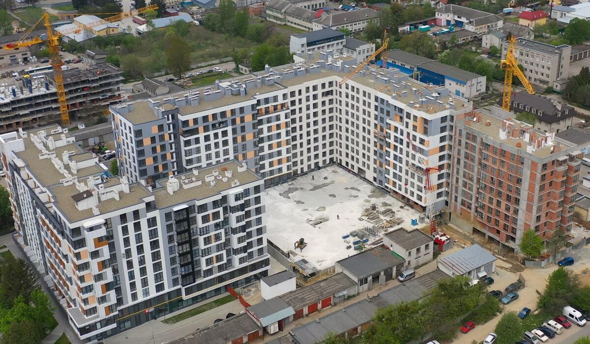 Ход строительства ЖК Auroom City, май, 2021 год