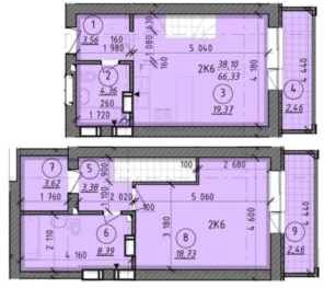 Двухуровневая 66.33 м² в ЖК Французский бульвар от 17 650 грн/м², г. Вышгород