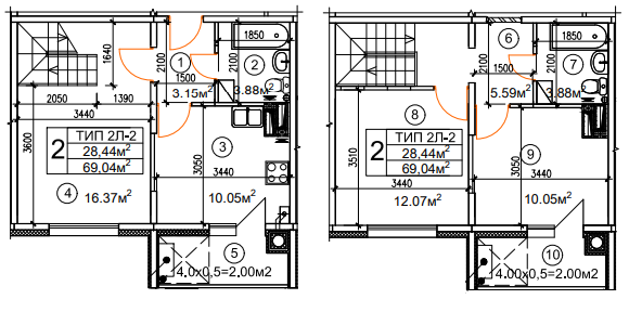 Двухуровневая 69.04 м² в ЖК Квартал Тарасовский от 16 750 грн/м², с. Тарасовка