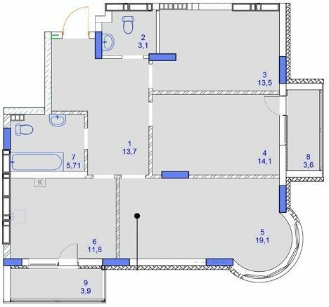 3-кімнатна 87.7 м² в ЖК Садочок від 21 000 грн/м², с. Новосілки