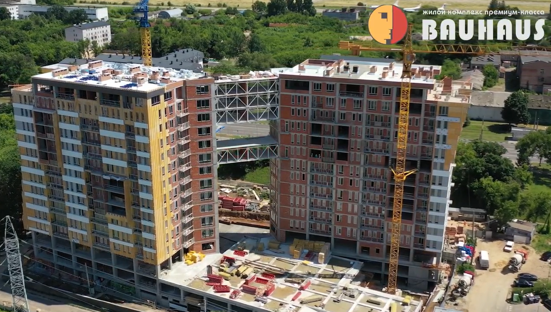 Ход строительства ЖК Bauhaus, июль, 2021 год
