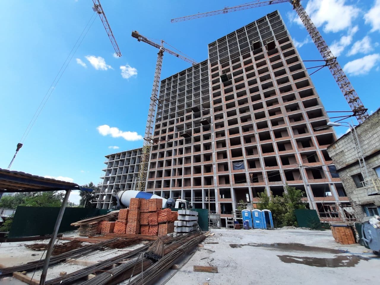 Ход строительства ЖК Rusaniv Residence, авг, 2021 год