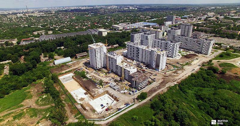 Ход строительства ЖК Пролисок, июль, 2021 год