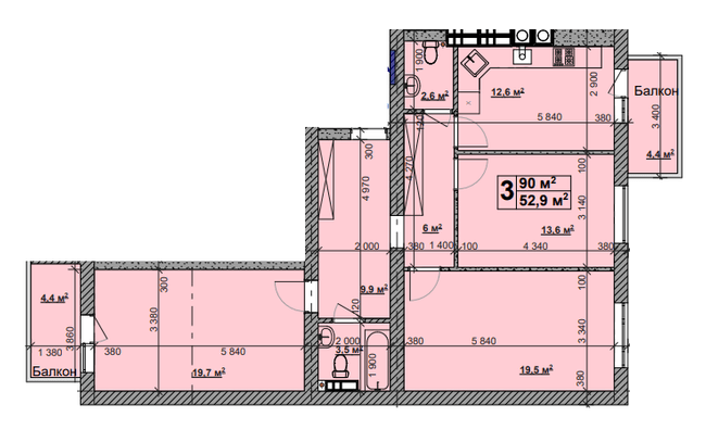 3-кімнатна 90 м² в ЖК Нова Конча-Заспа від 25 000 грн/м², с. Ходосівка