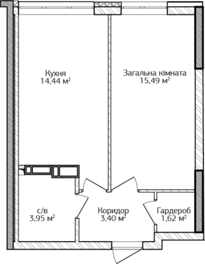 1-кімнатна 38.9 м² в ЖК City Park від 22 300 грн/м², м. Ірпінь