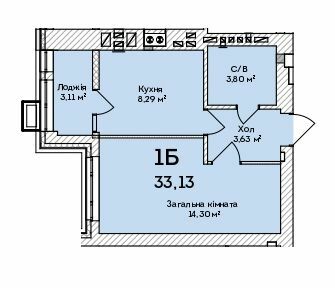 1-комнатная 33.13 м² в ЖК Grand Country Irpin от 19 350 грн/м², г. Ирпень