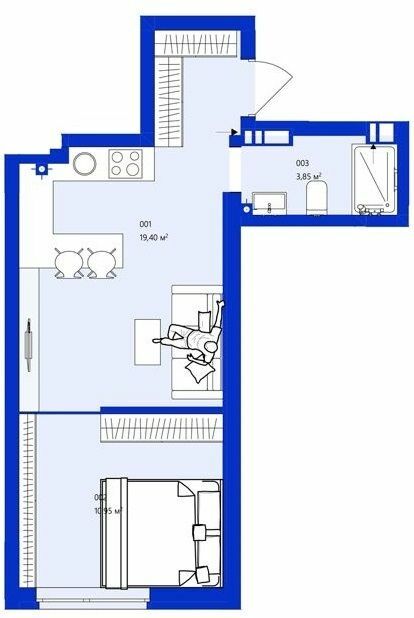 1-кімнатна 34.2 м² в ЖК Utlandia від 39 200 грн/м², м. Ірпінь