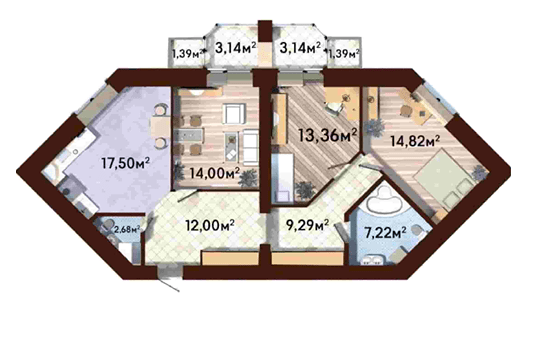 3-комнатная 100 м² в ЖК Киевский от 28 800 грн/м², г. Ирпень