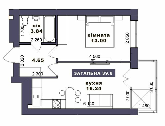 1-кімнатна 39.6 м² в ЖК Family Comfort від 20 950 грн/м², м. Ірпінь
