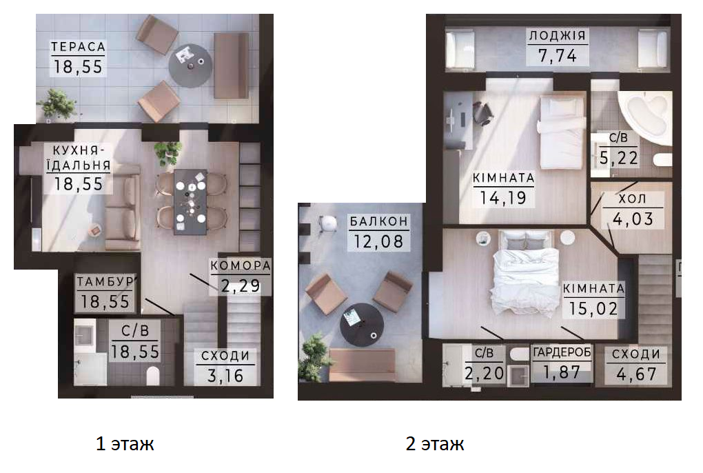 Квадрекс 114 м² в КП Family Park Residence от 19 386 грн/м², г. Буча