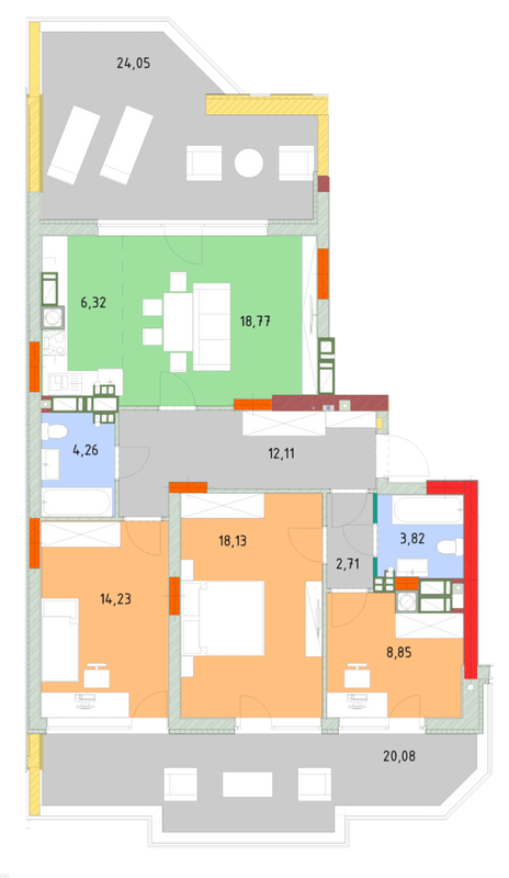 3-кімнатна 105 м² в ЖК На Прорізній від 24 500 грн/м², смт Гостомель