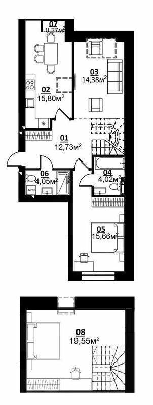 Двухуровневая 86 м² в ЖК City Lake от 17 500 грн/м², с. Шевченково