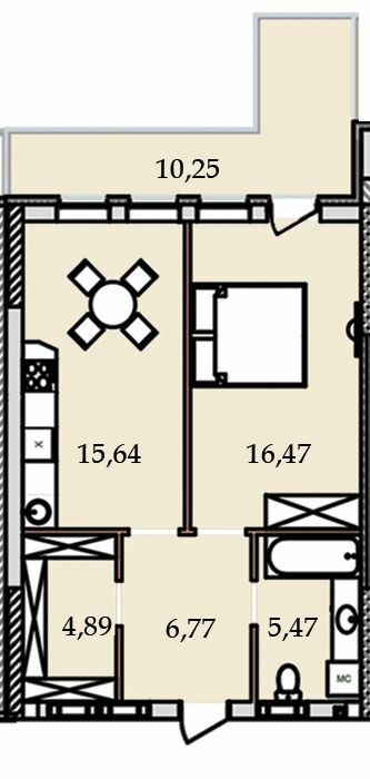 1-комнатная 59.7 м² в ЖК Premier Tower от 30 050 грн/м², Винница