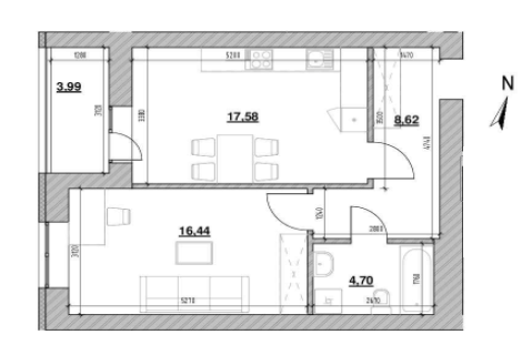 1-кімнатна 51.07 м² в ЖК Шенген від 21 083 грн/м², Львів