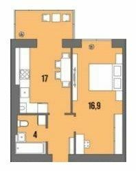 1-кімнатна 41.4 м² в ЖК Dream Town від 22 000 грн/м², Луцьк