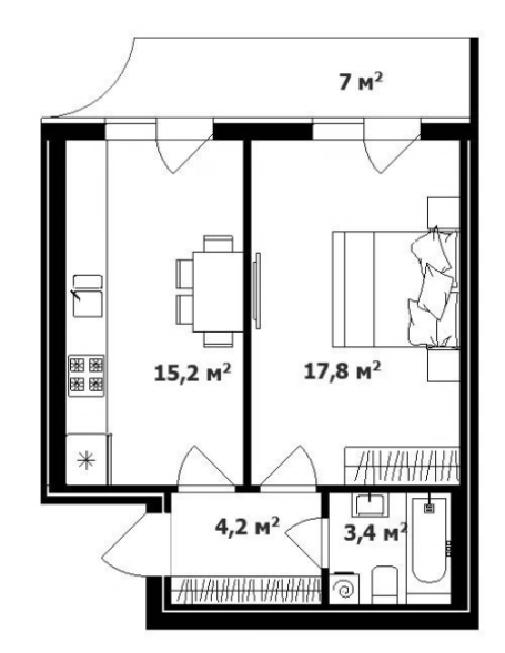 1-кімнатна 43 м² в ЖК Dream City від 27 350 грн/м², Ужгород