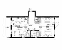 3-комнатная 109.2 м² в ЖК River Land от 50 300 грн/м², Ужгород