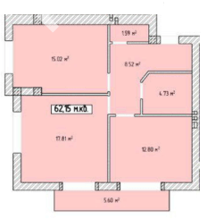 2-комнатная 62.15 м² в ЖК Паннония от 28 900 грн/м², Ужгород