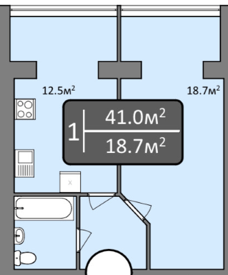 1-комнатная 41 м² в ЖК Мечта Николаев от 16 700 грн/м², Николаев