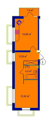 1-кімнатна 41.64 м² в ЖК на вул. Організаторська, 4а від 27 000 грн/м², Київ