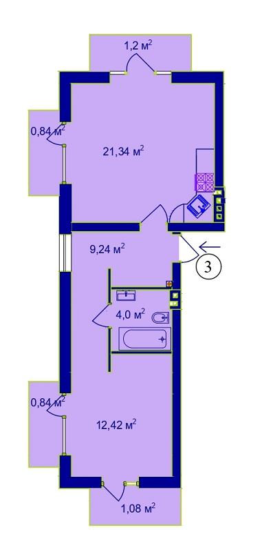 1-кімнатна 50.96 м² в ЖК на вул. Організаторська, 4а від 27 000 грн/м², Київ