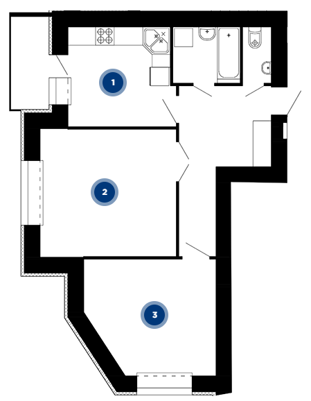 2-кімнатна 62.95 м² в ЖК на вул. Стаднікової, 40А від 15 900 грн/м², Тернопіль