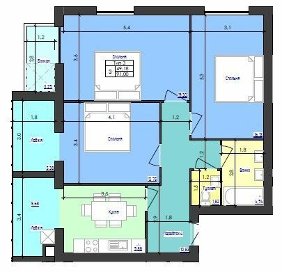 3-комнатная 91 м² в ЖК Кришталеве озеро от 19 800 грн/м², Черновцы