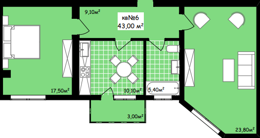 2-кімнатна 66.8 м² в ЖК Неосіті від 22 650 грн/м², Чернівці
