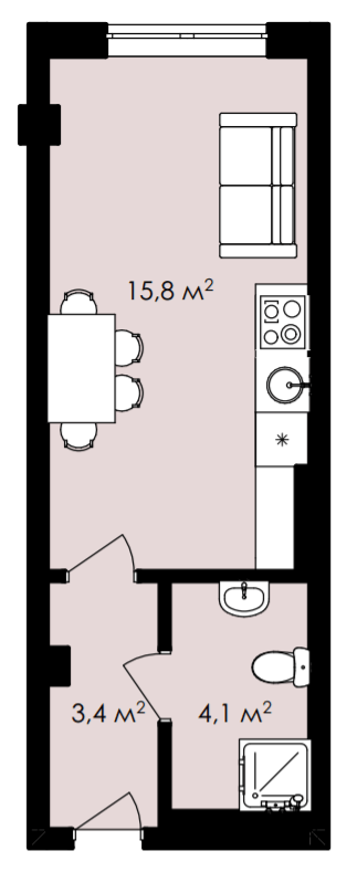 1-комнатная 23.3 м² в ЖК IT-Парк Manufactura от 26 600 грн/м², Харьков