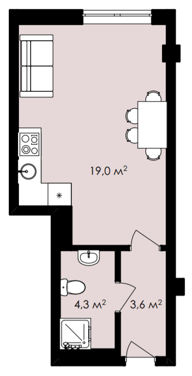 1-кімнатна 26.9 м² в ЖК IT-Парк Manufactura від 26 600 грн/м², Харків