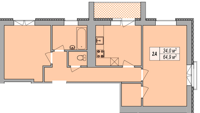 2-кімнатна 64.9 м² в ЖК на вул. Молочна, 8 від 22 000 грн/м², Харків