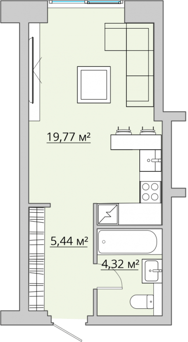 1-кімнатна 29.72 м² в ЖК Bartolomeo Resort Town від 36 200 грн/м², Дніпро