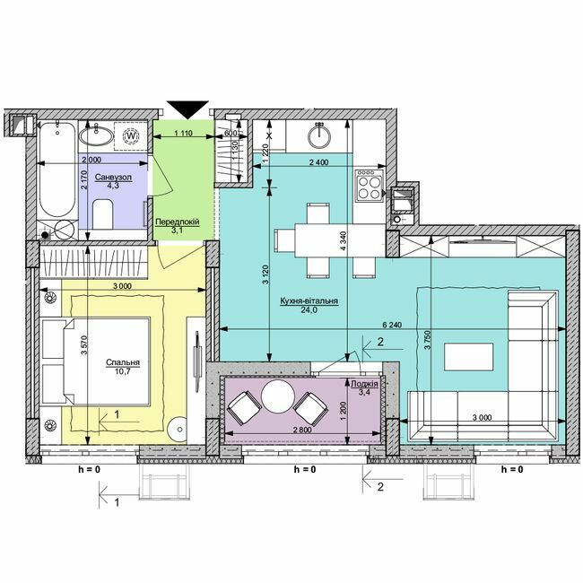 1-кімнатна 45.5 м² в ЖК Файна Таун від 58 450 грн/м², Київ