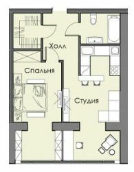 1-кімнатна 58.9 м² в ЖК Кращий будинок на Перемозі від 24 150 грн/м², Дніпро