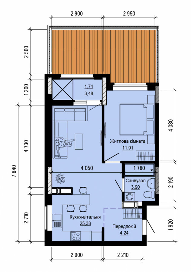 Продаж 1-кімнатної квартири 47 м², ЖК Hello House, Будинок 1