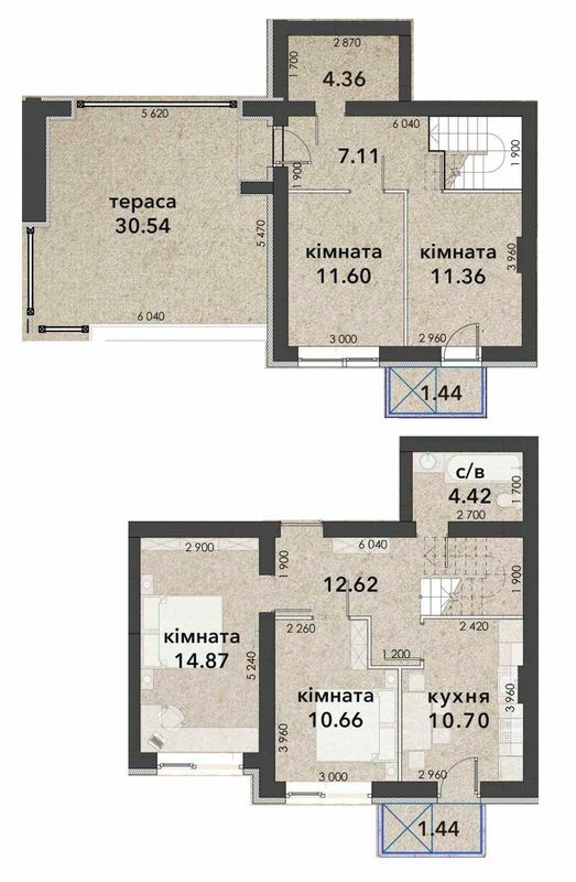 Двухуровневая 98.06 м² в ЖК Viking Home от 18 000 грн/м², г. Ирпень