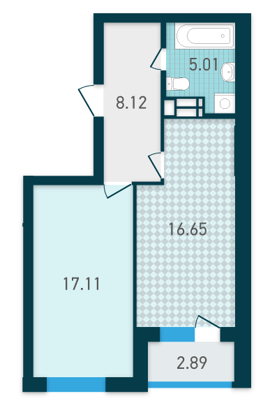1-комнатная 49.78 м² в ЖК GENESIS от 28 714 грн/м², Киев