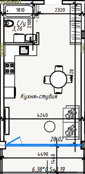 1-комнатная 34.58 м² в ЖК ITown от 36 950 грн/м², Одесса