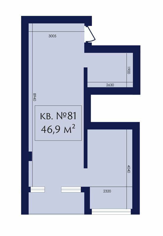 Свободная планировка 46.9 м² в ЖК MAGНИТ. Дом на Фонтане от застройщика, Одесса