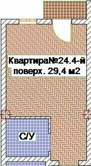 1-комнатная 29.4 м² в ЖК Брусника от 18 450 грн/м², Одесса