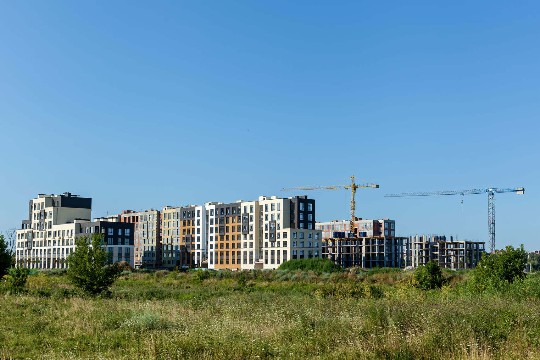 Ход строительства ЖК Riverside, авг, 2021 год